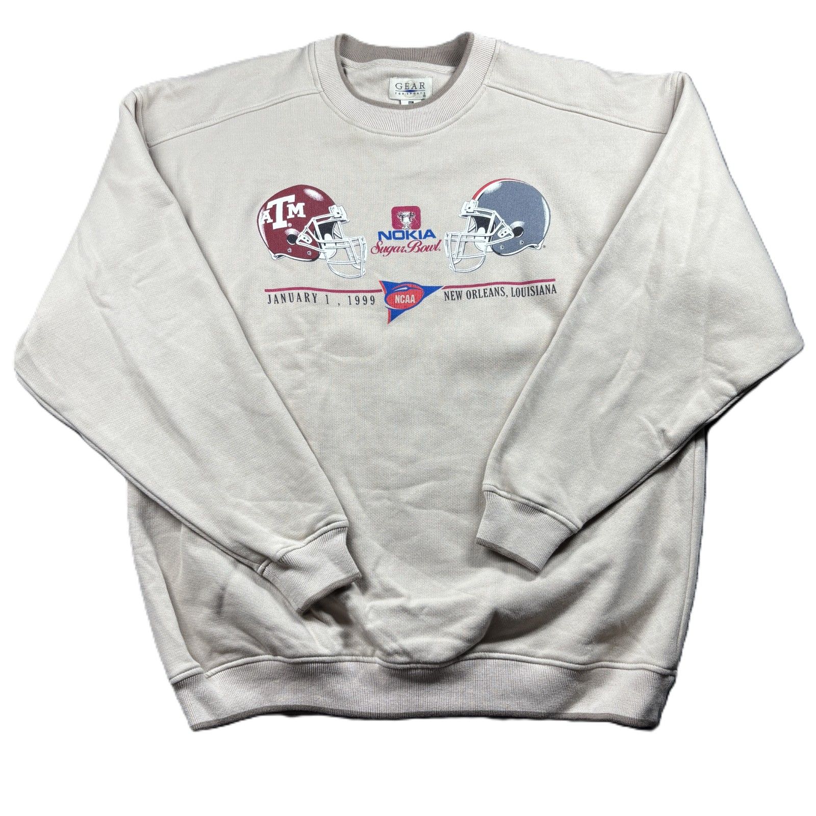 Gear For Sports Vintage 1999 Nokia Sugar Bowl Crewneck Sweatshirt Ncaa Xl M135